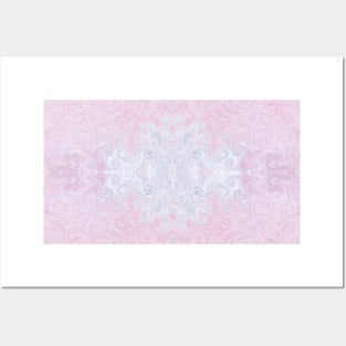 Whirly Swirls in Pink Pattern Posters and Art